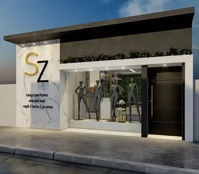 Fachada comercial loja jayarquiteta