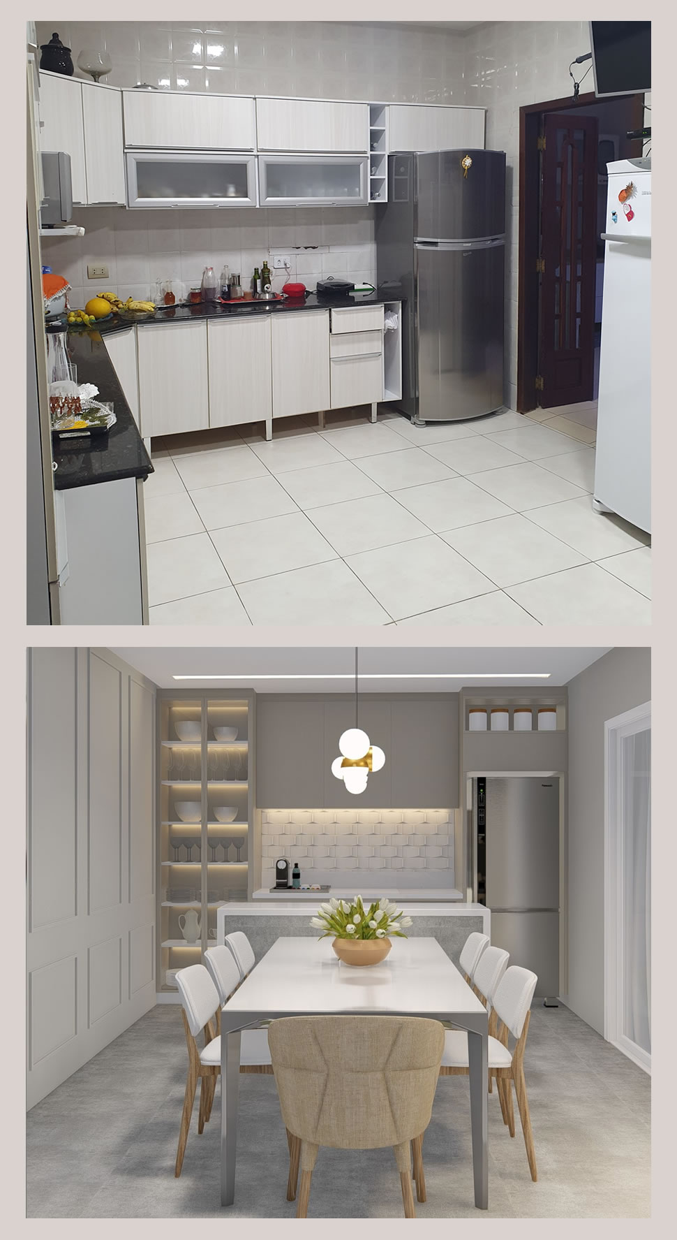 Antes e depois Cozinha